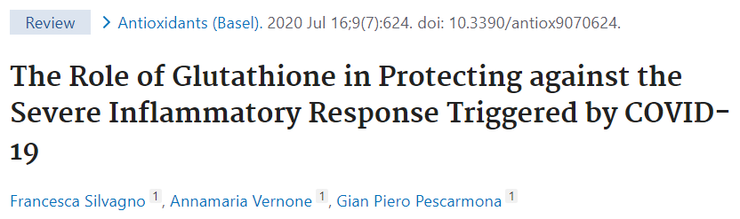 The Role of Glutathione in Protecting against the Severe Inflammatory Response Triggered by COVID-19