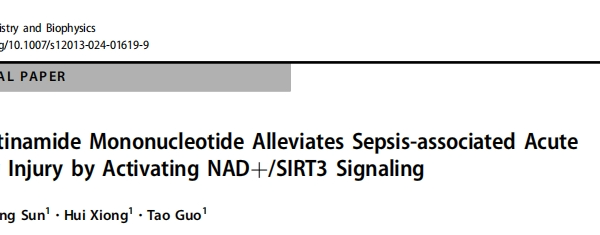 B-Nicotinamide Mononucleotide Alleviates Sepsis-associated Acute Kidney Injury by Activating NAD-/SIRT3 Signaling