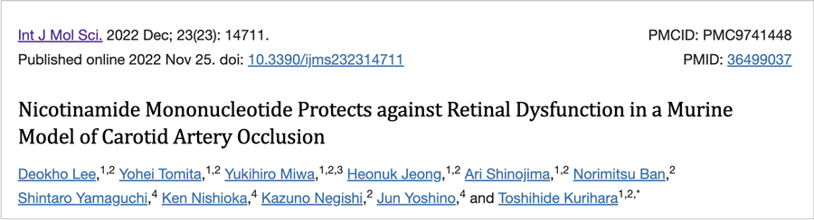 NMN prevents retinal dysfunction