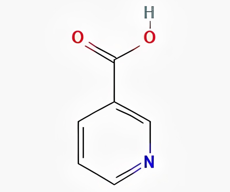 The chemical structure diagram of nicotinic acid (NA)